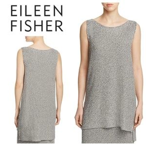NEW Eileen Fisher Bateau Neck Tencel Tunic Marl M